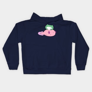 Little Frog and Axolotl Kids Hoodie